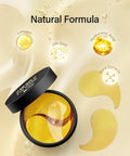 Komoko 30-Pairs 24K Gold Under Eye Patches Skin Care Golden Under Eye Mask Anti-Aging Collagen & Amino Acid Eye Mask For Removing Dark Circles Puffiness And Wrinkles Refresh Your Under Eye Skin