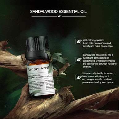 Sandalwood Essential Oil, 100% Pure Natural Aromatherapy Sandalwood Oil for Diffuser (10ML)