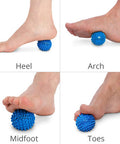 Body Back Foot Star Massager Ball And Plantar Fasciitis Roller - Soothe Foot Stress, Discomfort, Aches, & Tightness (2-Inch, Blue)