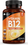 New Leaf Vitamin B12 High Strength Tablets - 1000Mcg Vegan B12 Vitamin Methylcobalamin Supplement Contributes To The Reduction Of Tiredness And Fatigue & Immune Energy Support Made In The Uk (4 Month Supply)