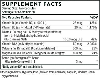 Thorne Advanced Bone Support - (Formerly Oscap) - Bone Health Supplement With Calcium And Vitamin D - 120 Capsules