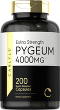 Carlyle Pygeum Africanum Bark | 200 Capsules | High Potency Extract | Non-GMO Gluten Supplement