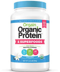 Orgain Organic Plant Based Meal Replacement Powder Vanilla Bean Organic Plant Based Protein Superfoods Powder Vanilla Bean Vegan Non Dairy Lactose No Sugar Added Gluten