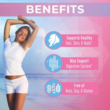 Maryruth Organics Probiotic Collagen 1 Month Supply Collagen Pills Collagen & Probiotic Capsule for Hair Skin & Nails Biotin for Adults Vegan Non-GMO Gluten 60 Count