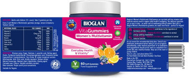 Bioglan Vitagummies | Women'S Multivitamin | Vegetarian Friendly | 3 Delicious Flavours | 60 Chewy Gummies