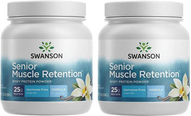 Swanson Senior Muscle Retention Protein Powder Vanilla 1.06 lb (480 g) Pwdr (2 Pack)