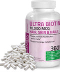 Ultra Biotin 10 000 Mcg Hair Skin and Nails Supplement 360 Capsules