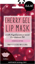 Oh K Hydrating Cherry Lip Mask for moisturising Lips, with added Vitamin B5 and Hyaluronic Acid, Wild Cherry Scent