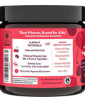 Llama Naturals Kids Multivitamin Gummies Vegan Organic with Vitamin D C & K Toddler Real Fruit Gummy Vitamins Chewable Supplement Whole Food Multivitamin No Added Sugar Cane Cherry 90 Ct