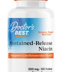 DoctorS Best Niacin 500 Mg Extended Release Supplement For Men and Women Minimizes Skin Flush Niacin As Nicotinic Acid 500Mg Cardiovascular Health Support Gluten Vegan Non Gmo 120 Tablets