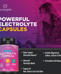 Sunergetic Premium Electrolyte Capsules Support for Keto Low Carb Rehydration and Recovery Electrolyte Replacement Tablets Includes Electrolyte Salts Magnesium Sodium Potassium 100 Capsules