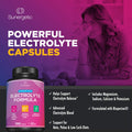Sunergetic Premium Electrolyte Capsules Support for Keto Low Carb Rehydration and Recovery Electrolyte Replacement Tablets Includes Electrolyte Salts Magnesium Sodium Potassium 100 Capsules
