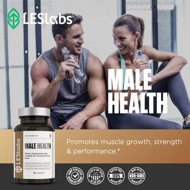 Les Labs Mature Male Bundle- Male Health and Hair Health Support Healthy Male Hormone Levels Endurance and a Great Head of Hair