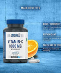 Applied Nutrition Vitamin C 1000mg 100 tablets (3 Months Supply) L Ascorbic Acid With Rose Hips Immune System Support Suitable For Vegans and Vegetarians