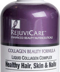 Rejuvicare Liquid Collagen Beauty Formula with Amino Acids Protein and Biotin Delicious Grape Flavor Purple 16 oz 32 servings
