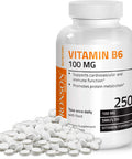 Vitamin B6 100 mg Premium Vitamin B6 Supplement Promotes Protein Metabolism and Immune Function - 250 Tablets
