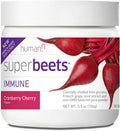 humanN SuperBeets Immune with Grape Seed Extract Strengthen Your Natural defenses and Maintain a Strong Immune System Wellmune Beta Glucans Vitamin C Cranberry Cherry Flavor 5.5Ounce