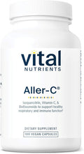 Vital Nutrients Aller-C | Vegan Respiratory and Sinus Function Support| Isoquercitrin Bromelain Bioflavonoids & Vitamin C | Gluten Dairy Soy Supplement | 100 Capsules