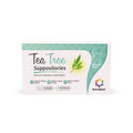 NutraBlast Tea Tree Oil Suppositories 12 Count All Natural Intimate Deodorant for Women Restore Feminine pH Balance