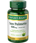 Nature's Bounty Saw Palmetto 450 mg 100 Capsules (Pack of 3)