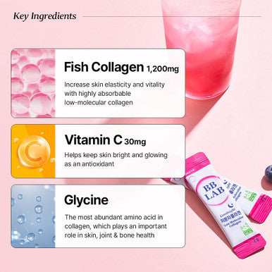 BB LAB Gift Set Low Molecular Korean Collagen Powder Stick Supplement Korean Marine Collagen Fish Collagen Peptides Vitamin C Glycine Fast Absorption