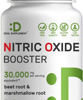 Deal Supplement Nitric Oxide Booster 30000mg Equivalent 360 Capsules Natural Beet Root & Marshmallow Root Herbal Blend Promotes Nutrient Flow to Muscles & Heart Non-GMO