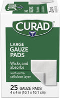 Curad Large Pro-Gauze Pads 4" x 4" 25 Count (Pack of 24)