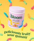 Bloom Nutrition High Energy Pre Workout Powder Amino Energy with Beta Alanine Ginseng & L Tyrosine Natural Caffeine Powder from Green Tea Extract Sugar Free & Keto Drink Mix (Sour Gummy)
