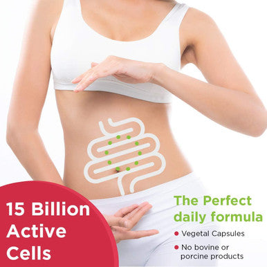 Wampole ProbioMax 15 Billion Probiotics Healthy Gut Flora & Immune System 60 Vegetal Capsules