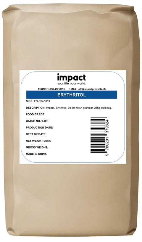 Impact White Monk Fruit & Erythritol Sweetener Blend - Gluten Free, Zero Calories, Net Carbs, Keto, Vegan, Non-GMO - 1 is to 1 Sugar Substitute - 1lb (Pack of 2)