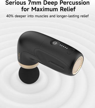 A1 Super Mini Massage Gun, Percussion Deep Tissues Muscle Massager, Travel Massage Gun, Compact Sports Massager, Portable Handheld Massager For Office Gifts For Him/Her, Home, Athletes(Black)