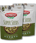 Sunbest Natural Organic Super Seeds Mix, 2-Pack Ã¢â‚¬â€œ Raw Chia, Flax Seed, Hemp, Pumpkin & Sunflower Seeds Ã¢â‚¬â€œ Great For Trail Mix, Smoothies & Salads Ã¢â‚¬â€œ Superfood Blend Rich in Protein & Fiber (32 oz)