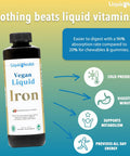 Liquidhealth Vegan Liquid Iron Supplement with SunActive & Ferrochel Iron - Natural Energy Immune System & Metabolic Support Increase Mental Clarity Prenatal/Postnatal - Non-GMO Sugar (16 oz)