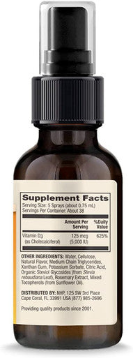 Dr. Mercola Sunshine Mist Vitamin D3 Spray (5000 IU) Dietary Supplement, 0.98 FL. OZ. (29 mL) (38 Servings), Supports Immune Health, Non GMO, Soy Free, Gluten Free