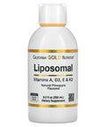 California Gold Nutrition Liposomal Vitamin A, D3, E & K2, Pineapple Flavor, 8.5 Fl Oz (250 Ml)