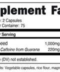 Nutricost Guarana 1000mg, 150 Vegetarian Capsules - Natural Herbal Brazilian Caffeine Energizer Supplement