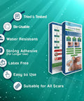 Medical Grade Silicone Scar Sheets Scar Tape Strips 5.7 X 1.57 Healing Keloid Scars, C-Section, Surgical Scar Treatment, Tummy Tuck Pack Of 6 (Strong Adhesive) By Nedd Innovations