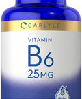Carlyle Vitamin B6 | 25Mg | 250 Tablets | Vegetarian, Non-Gmo & Gluten Free Supplement