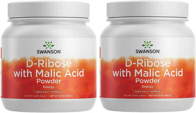 Swanson D-Ribose with Malic Acid Complex Powder 12 Ounce (340 g) Pwdr (2 Pack)