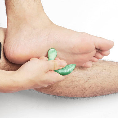 Jade Stone Trigger Point Massage Tool-Deep Tissue Massage- Reflexology Acupressure Massage Tools For Full Body Relaxing Myofascial Release Pain Relief, Real Energy Jade Natural Self-Massage Bar