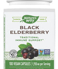 Nature's Way Black Elderberry, 1,150 mg per serving, 100 VCaps (Packaging May Vary)