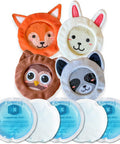 Icewraps 4 Round With Cloth Backing And 4 Round With Soft Cloth Cover Kids Gel Ice Pack Bundle - Reusable Hot Cold Pack For Kids Injuries And Boo-Boos Breastfeeding First Aid Wisdom Teeth