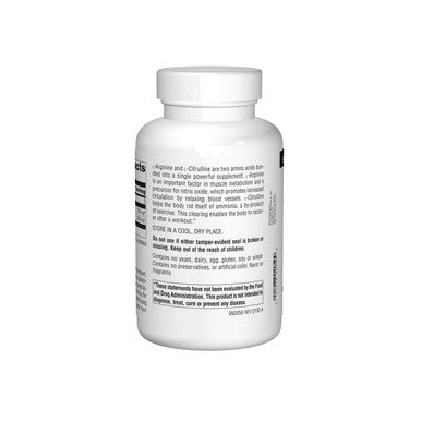 Source s L-Arginine L-Citrulline Complex 1000mg Essential Amino Supplement - 240 Tablets