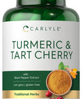Carlyle Turmeric And Tart Cherry Capsules | 120 Count | With Bioperine | Vegetarian, Non-Gmo, Gluten Free Supplement