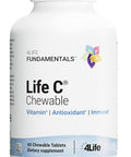 4Life Life C - Features 7 Active Forms of Natural Vitamin C for Immune Support Increased Nutrient Absorption and Antioxidant Benefits - Citrus Flavor - 60 Chewable Tablets