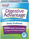 Schiff Digestive Advantage Daily Probiotic 30 Capsules (Pack of 8)