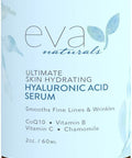 Eva Naturals Hyaluronic Acid Face Serum, Anti-Aging, Moisturizing Wrinkle Serum with Vitamin C, B (60 ml)