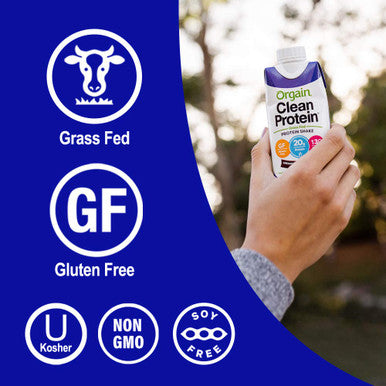 Orgain Grass Fed Clean Protein Shake Creamy Chocolate Fudge Meal Replacement 11 oz 12 Count Organic Kids Protein Nutritional Shake Vanilla Great for Breakfast Snacks 8.25 oz 12 Count