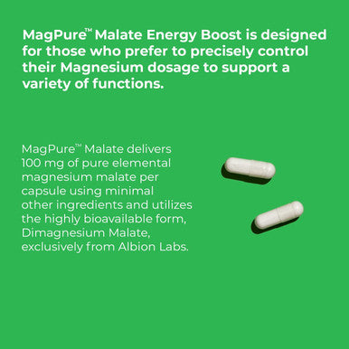 Jigsaw Health MagPure Malate, Premium Magnesium Capsules, 120 Capsules