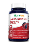 L-Arginine 1000 mg 200 Veggie Capsules (Non-GMO, Vegetarian & )